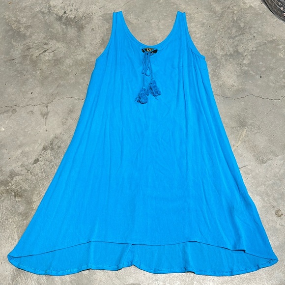 L&B Lucky & Blessed Womens Tunic Dress‎ Size S / Aqua blue sleeveless dress - Picture 1 of 7